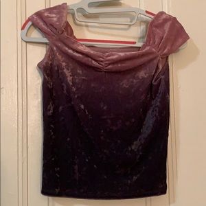 Purple velvet top